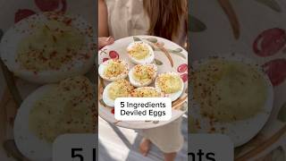 Perfect Deviled Eggs 🥚  5Ingredient Classic Recipe [upl. by Kamat]