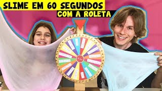 DESAFIO SLIME EM 60 SEGUNDOS com a ROLETA MISTERIOSA ft SOFIA FURLANI [upl. by Panta]