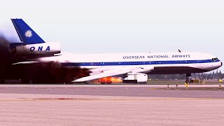 DC10 Collapses During Takeoff at JFK Airport  ONA Flight 032 [upl. by Ailak356]