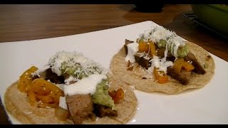 Sous Vide Flank Steak Fajita Style Tacos [upl. by Adlitam]