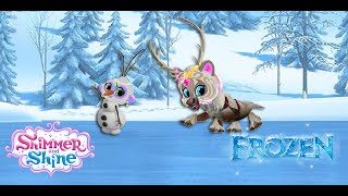 Shimmer and Shine Color Disney Frozen Episode  Olaf and Sven [upl. by Schrick]