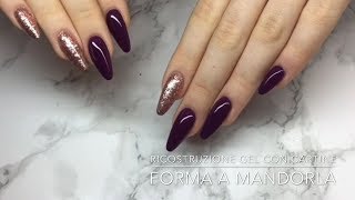 TUTORIAL Ricostruzione Mandorla  Step by Step con Cartine  Crispynails ♡ [upl. by Kered]