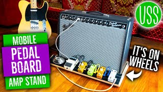 Rolling Guitar Amp Stand with Built In Pedal Board [upl. by Klarika536]