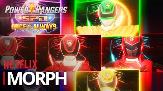 Power Rangers SPD Once amp Always  ALL MORPHS  Netflix [upl. by Notsej]