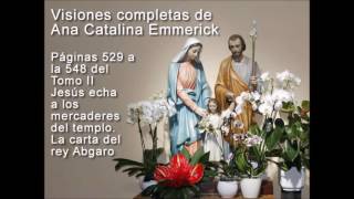 Visiones Ana Catalina Emmerich sobre Jesús echa a los mercaderes del templo La carta del rey Abgaro [upl. by Irra]