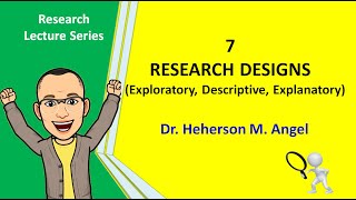 7 Research Designs Exploratory Descriptive Explanatory [upl. by Siddon]