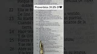 Lee la Biblia conmigo 1 minuto 📖 Proverbios 312531 mujervirtuosa salmos biblia proverbios [upl. by Rogozen]