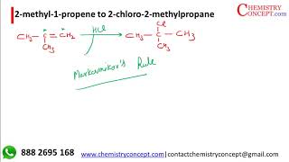 2Methylpropene to 2Chloro2methylpropane  Organic chemistry conversions [upl. by Symer]