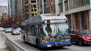 TransLink Bus Action  Downtown Vancouver [upl. by Weinrich]