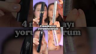 4 maskarayı yorumluyorum  YSL Lash Clash Milk Kush Lancome Hypnose Drama Tarte Tartelette [upl. by Airdnaid82]