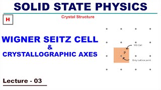 Wigner Seitz cell amp Crystallographic Axes  Crystal Structure [upl. by Yalahs]