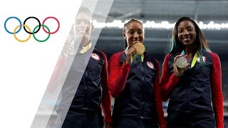 USA sprinters sweep the podium in Womens 100m Hurdles [upl. by Brass]