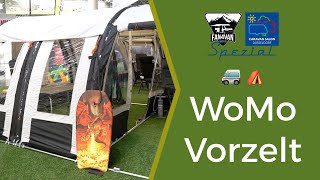 Wohnmobil Vorzelt freistehend und aufblasbar  Neuigkeiten vom Caravan Salon [upl. by Nellak]