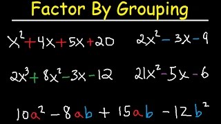 Factor By Grouping Polynomials  4 Terms Trinomials  3 Terms Algebra 2 [upl. by Otrebmal]