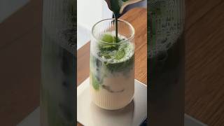 Making a quick amp easy Iced Matcha Latte with me 🍵💨 Matcha MatchaLatte MorningMatcha Recipe [upl. by Marguerie]