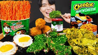 ASMR MUKBANG 직접 만든 양념 치킨먹방 스테이크 짜파게티 레시피 amp 먹방 FRIED CHICKEN AND BLACK BEAN NOODLES EATING SOUND [upl. by Bega]