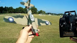 Eachine P40 Warhawk 4CH RC Plane Flight Test Review [upl. by Pelligrini]