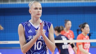 Arina fedorovtseva  Shanghai vs Liaoning  China volleyball League 20242025 [upl. by Ardnael]