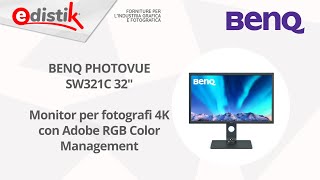 BenQ PhotoVue Photographer Monitor SW321C  4K 32 pollici [upl. by Lennaj954]