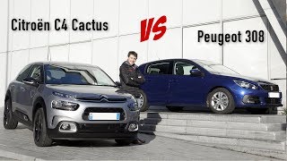 Nouveau Citroën C4 Cactus vs Peugeot 308  premier match statique [upl. by Oilalue]