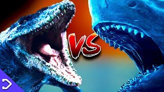 Megalodon VS Mosasaurus 3D ANIMATED FIGHT [upl. by Anal]