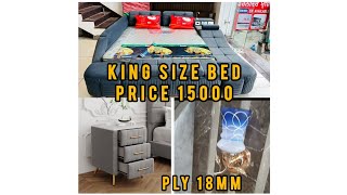 🛌King Size Modern Bed wood woodworking furniture diy diycrafts [upl. by Iralam]