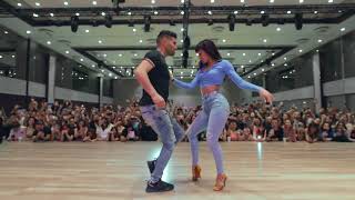 Romeo Santos SUS HUELLAS  Marco y Sara bachata style  workshop en ISTAMBUL salsa congress [upl. by Tamara]