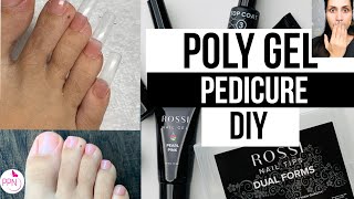 DIY Pedicure at Home with Poly Gel amp Dual Forms [upl. by Kiel]