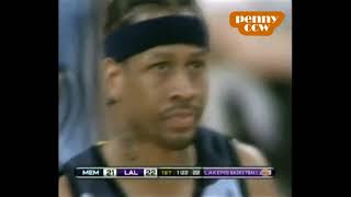 Allen Iverson vs Kobe Bryant Lakers 0910 24000pts vs 24000pts The last game as a grizzlies [upl. by Paige683]