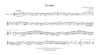 Lully  Gavotte in C minor  Clarinet [upl. by Enelaj]