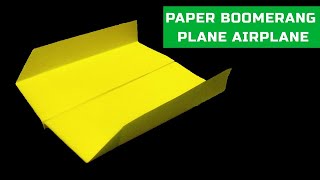 How to make a paper airplane boomerang very easy [upl. by Nauqaj228]