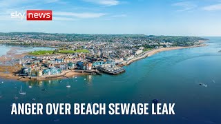 Holidays ruined as sewage from South West Water leaks onto Exmouth beach [upl. by Channing907]