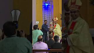 MrAnil SK thanking Bishop John Rodricks ￼￼for coming to Panchagni Church 07122024 [upl. by Aihn]