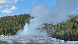 Old Faithful geyser eruption Yellowstone Wyoming USA [upl. by Nee545]