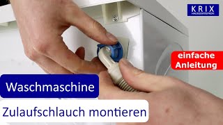 Zulaufschlauch Waschmaschine anschließen [upl. by Nahguav]