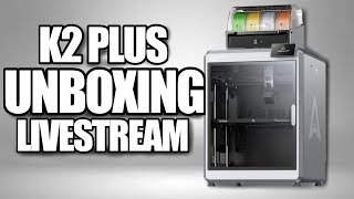 Unboxing the Creality K2 Plus 3D Printer 3dprinting diy livestream [upl. by Einhoj]