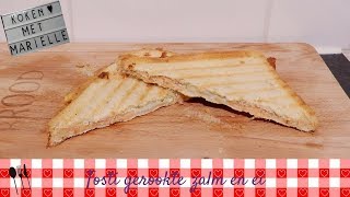 Gerookte zalm en ei tosti GAAT FOUT  Recept  Koken met Marielle [upl. by Llednahs]