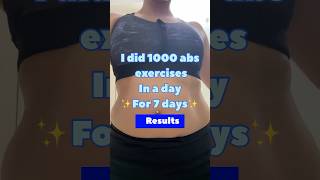 Results  7 days 1000 abs exercise  before after✨absworkout workoutchallenge workoutresults [upl. by Bobette776]