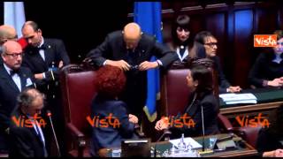 NAPOLITANO PARLA CON LE PRESIDENTI DI CAMERA E SENATO [upl. by Ibbetson]