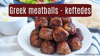 Greek meatballs  keftedes [upl. by Anayrb55]