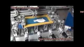 Semiauto Screen Printing Machine with Carousel [upl. by Grantley]