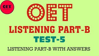 OET listening practice material PartB with answers [upl. by Bonacci782]