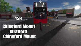 Roblox London and East Bus Simulator Route 158 Double full route visual  Roblox Gameplay 4 [upl. by Alick]