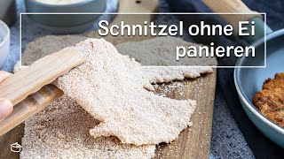 Schnitzel ohne Ei panieren  GEWUSST WIE  eatde [upl. by Ecirtra]