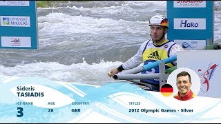 Sideris Tasiadis Winning run C1 Men  World Cup 1 2018 ICF Slalom Liptovski Mikulas Slovakia [upl. by Asital]