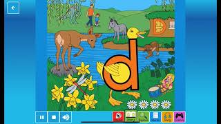 Letterland Alphabet Phonics Sounds Songs Shapes and Writing  Letter D  Dippy Duck [upl. by Alrzc]