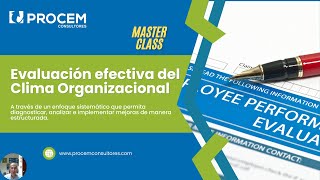 Evaluación efectiva del climalaboral  MásterclassPROCEM [upl. by Olonam]