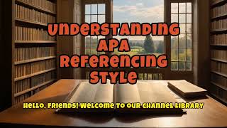 Understanding APA Referencing Style  APA [upl. by Luz]