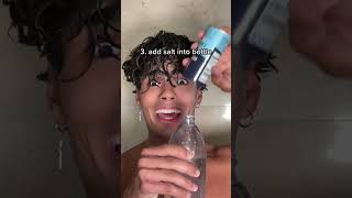 Salt spray curly hair tutorial🧑🏾‍🦱🧴…shorts [upl. by Suirradal]