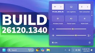 New Windows 11 Build 261201340 – New Notification New Settings App Options and Fixes Dev [upl. by Kylen886]